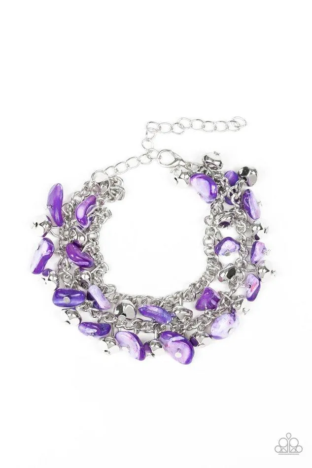 Paparazzi Bracelet Plentiful Pebbles Purple Paparazzi Jewelry Bracelets