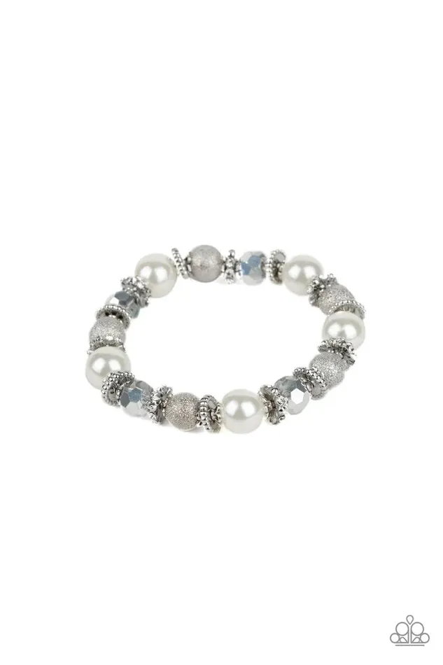 Paparazzi Bracelet Sparking Conversation White Paparazzi Jewelry Bracelets