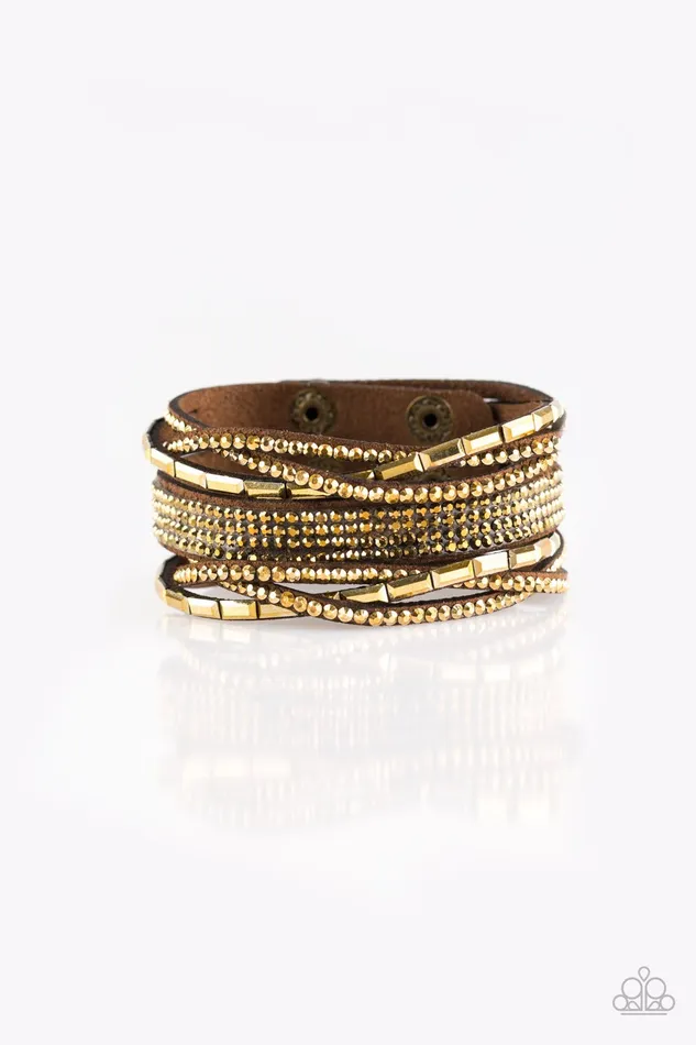 Paparazzi Bracelet Tough Girl Glamour Brass Paparazzi Jewelry Bracelets
