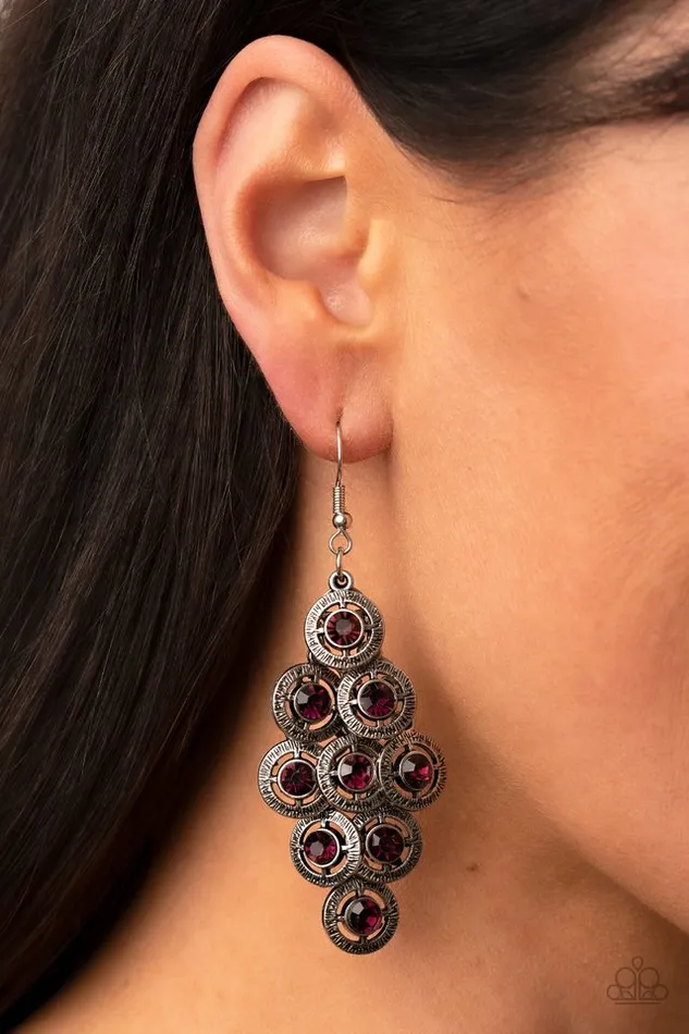 Paparazzi Earring Constellation Cruise Purple Paparazzi Jewelry Earrings