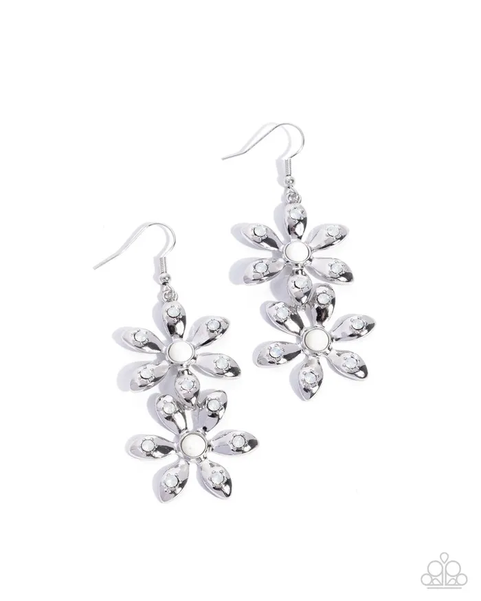Paparazzi Earring Fabulous Florals White Paparazzi Jewelry Earrings Paparazzi Earring Fabulous Florals White Paparazzi Jewelry Earrings