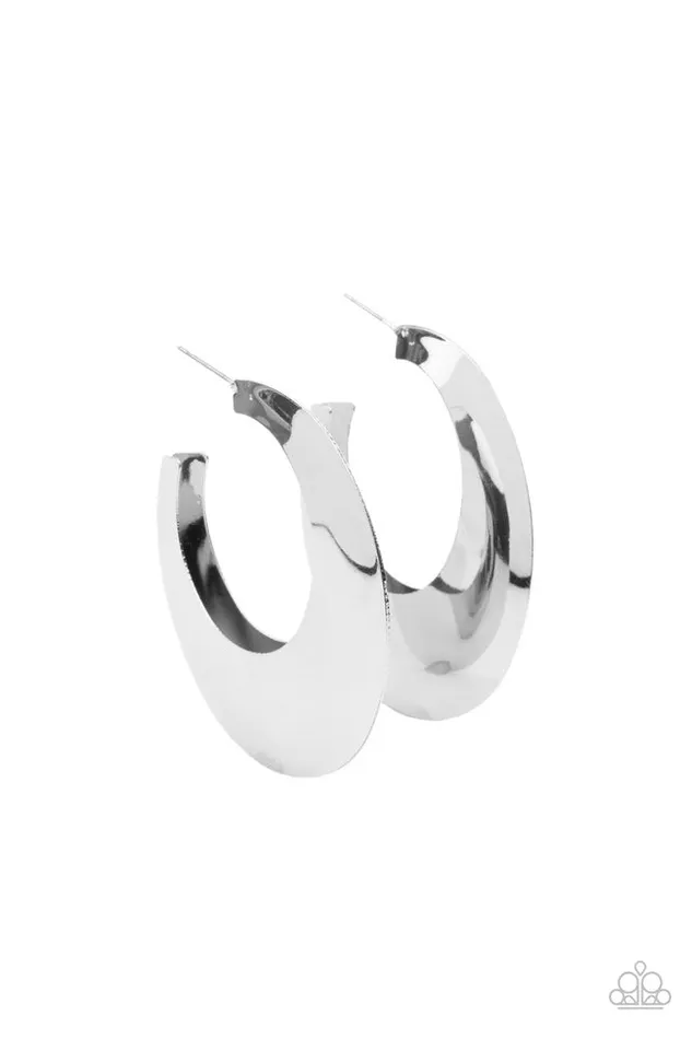 Paparazzi Earring Going OVALboard Silver Paparazzi Jewelry Earrings Paparazzi Earring Going OVALboard Silver Paparazzi Jewelry Earrings