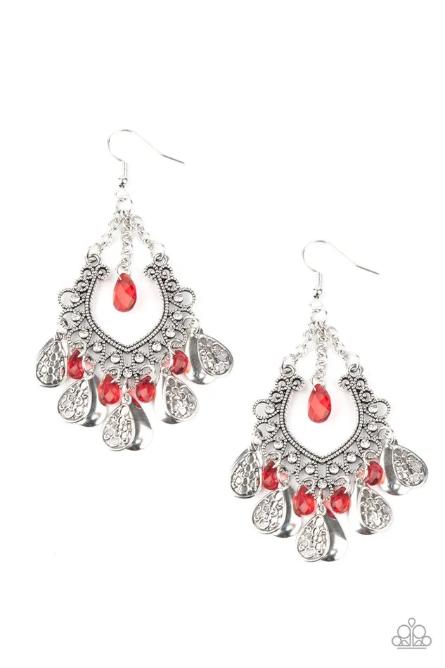 Paparazzi Earring Musical Gardens Red Paparazzi Jewelry Earrings Paparazzi Earring Musical Gardens Red Paparazzi Jewelry Earrings
