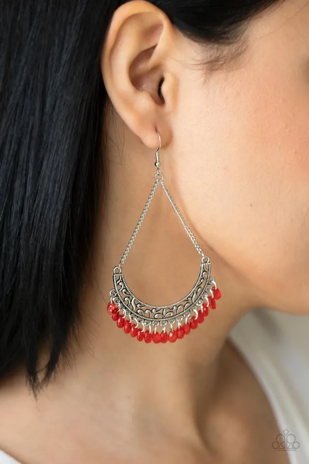 Paparazzi Earring Orchard Odyssey Red Paparazzi Jewelry Earrings