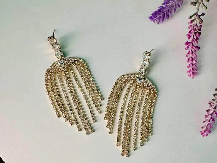 Paparazzi Earring Tapered Twilight Gold Paparazzi Jewelry Earrings