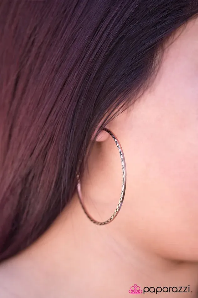 Paparazzi Earring Western Diamondback Copper Paparazzi Jewelry Earrings