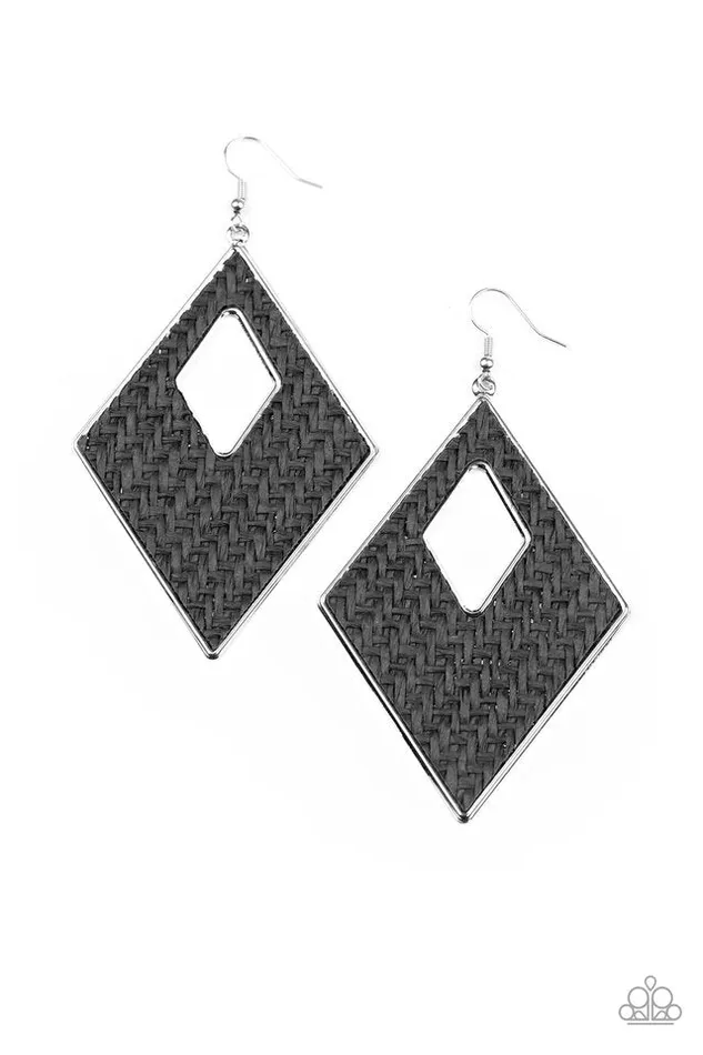 Paparazzi Earring Woven Wanderer Black Paparazzi Jewelry Earrings Paparazzi Earring Woven Wanderer Black Paparazzi Jewelry Earrings