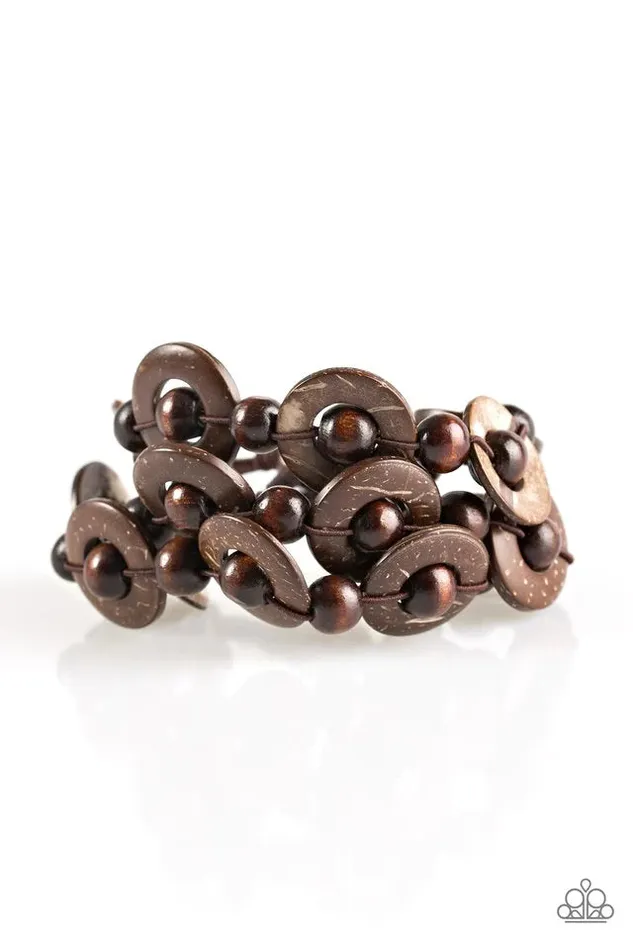 Paparazzi Jewelry Bracelets Paparazzi Bracelet Cancun Catch Brown