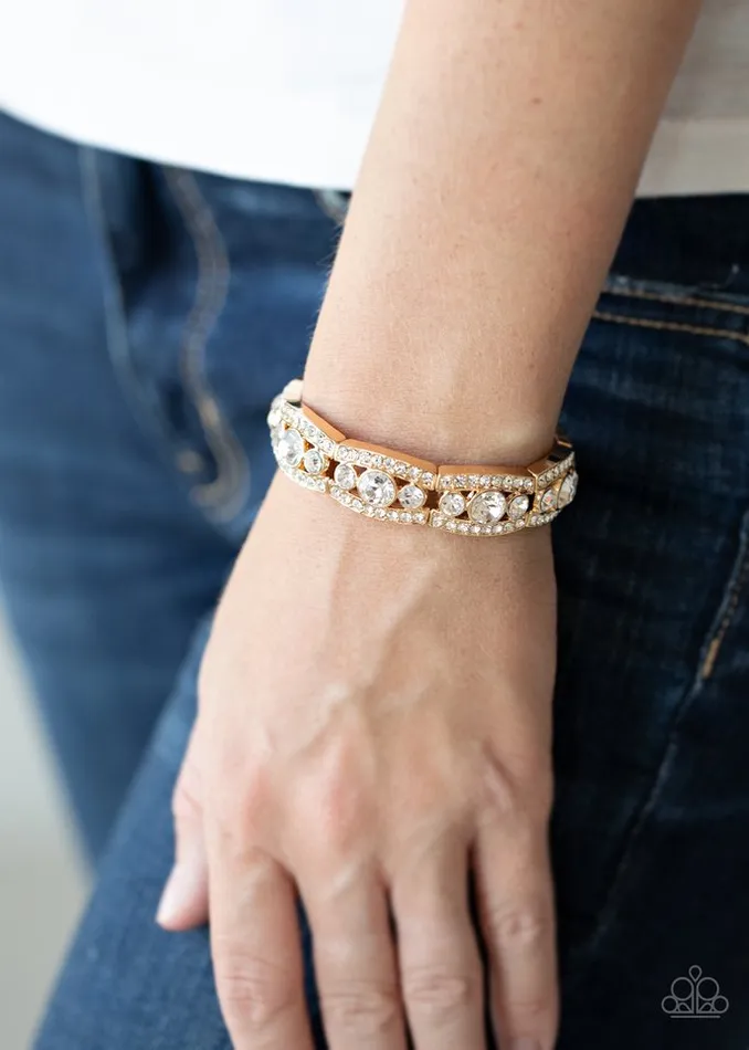 Paparazzi Jewelry Bracelets Paparazzi Bracelet Easy On The ICE Gold