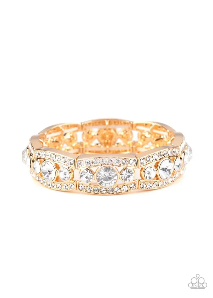 Paparazzi Jewelry Bracelets Paparazzi Bracelet Easy On The ICE Gold Paparazzi Jewelry Bracelets Paparazzi Bracelet Easy On The ICE Gold