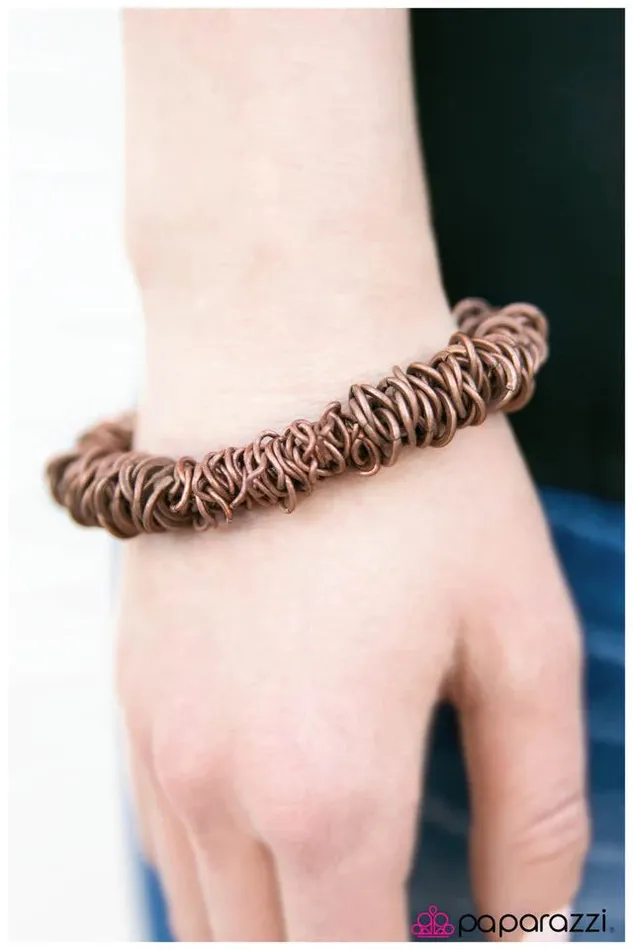 Paparazzi Jewelry Bracelets Paparazzi Bracelet Full Circle Copper