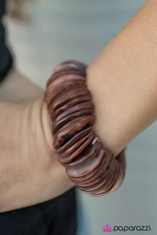 Paparazzi Jewelry Bracelets Paparazzi Bracelet Half The Fun Brown