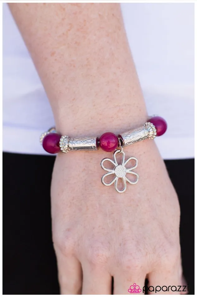 Paparazzi Jewelry Bracelets Paparazzi Bracelet I Stand Collected Pink