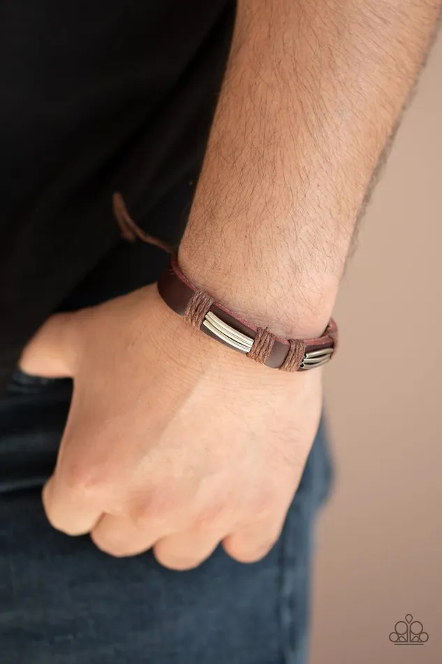 Paparazzi Jewelry Bracelets Paparazzi Bracelet Industrial Interstate Brown