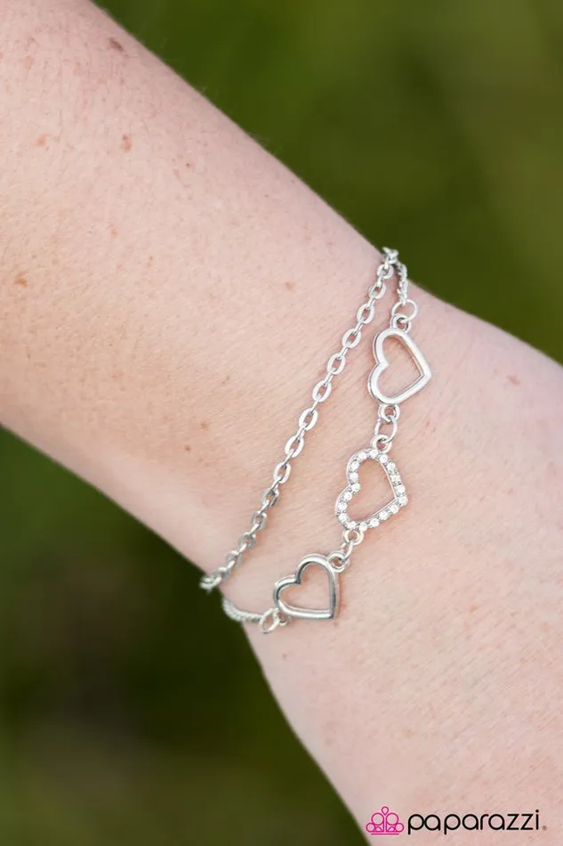 Paparazzi Jewelry Bracelets Paparazzi Bracelet Love Is Everywhere White