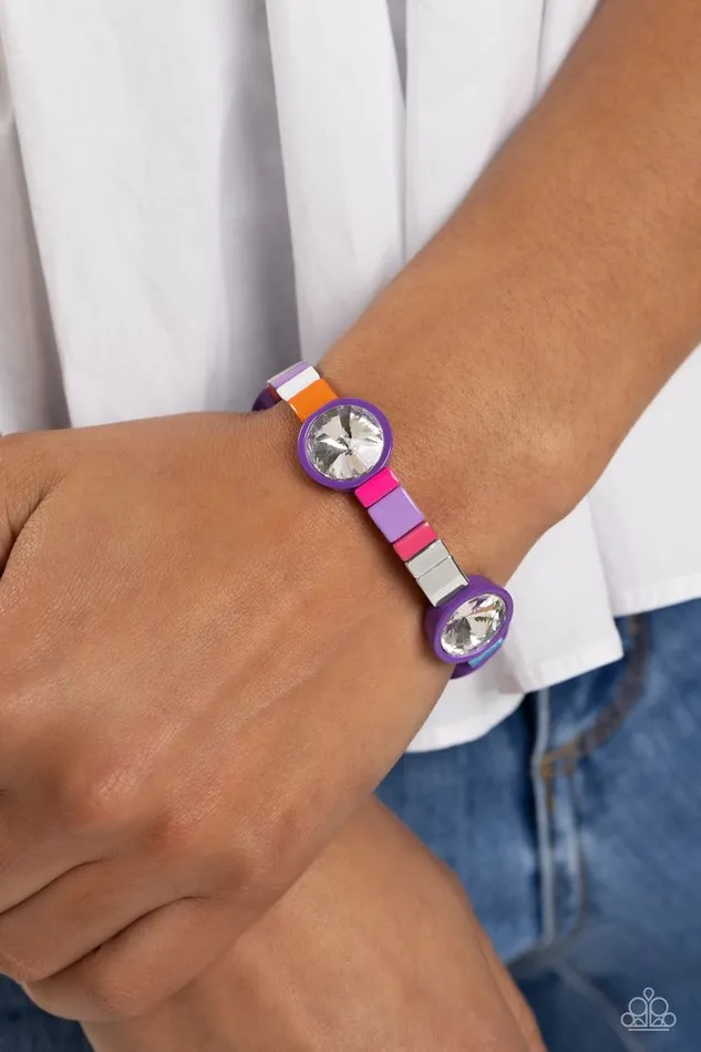 Paparazzi Jewelry Bracelets Paparazzi Bracelet Multicolored Madness Purple