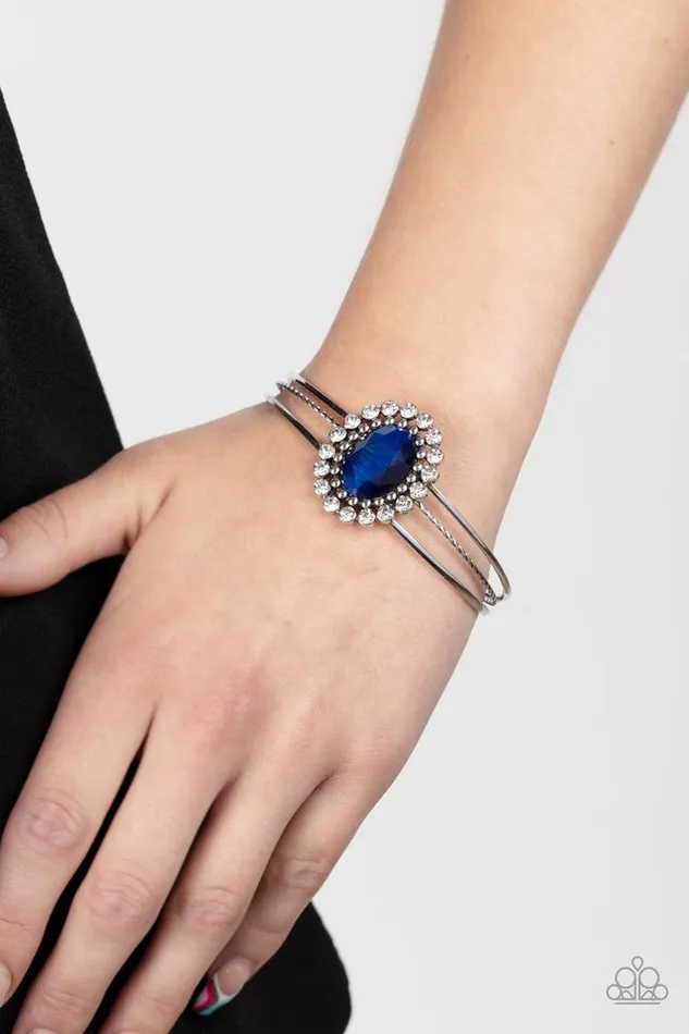 Paparazzi Jewelry Bracelets Paparazzi Bracelet Prismatic Flower Patch Blue