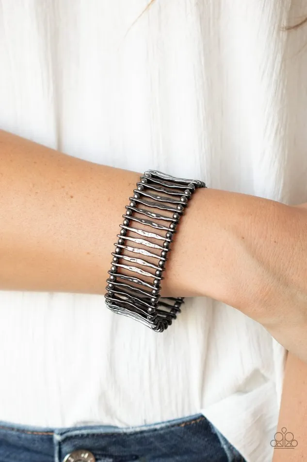 Paparazzi Jewelry Bracelets Paparazzi Bracelet Rustic Rebellion Black