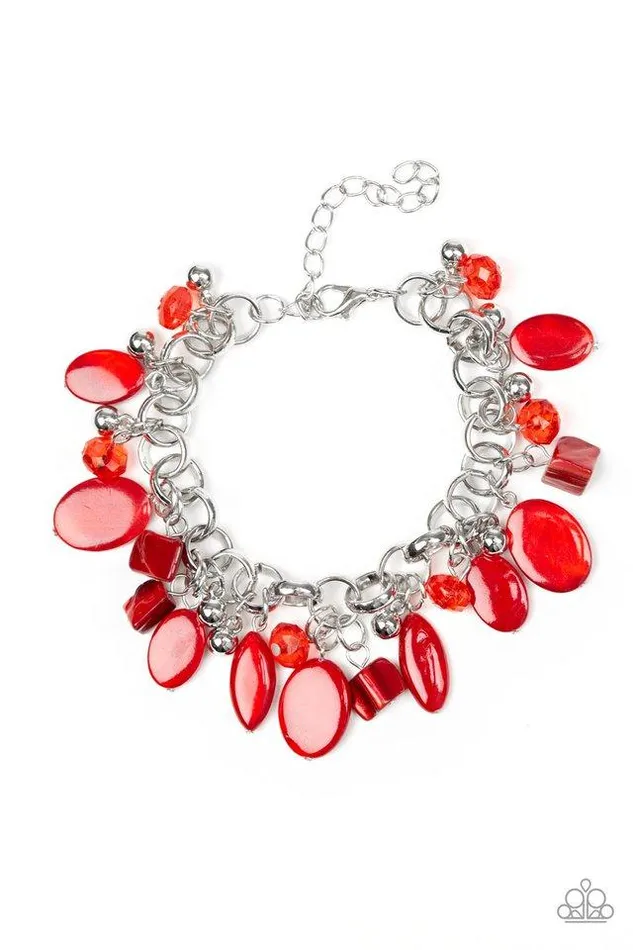 Paparazzi Jewelry Bracelets Paparazzi Bracelet Seashore Sailing Red
