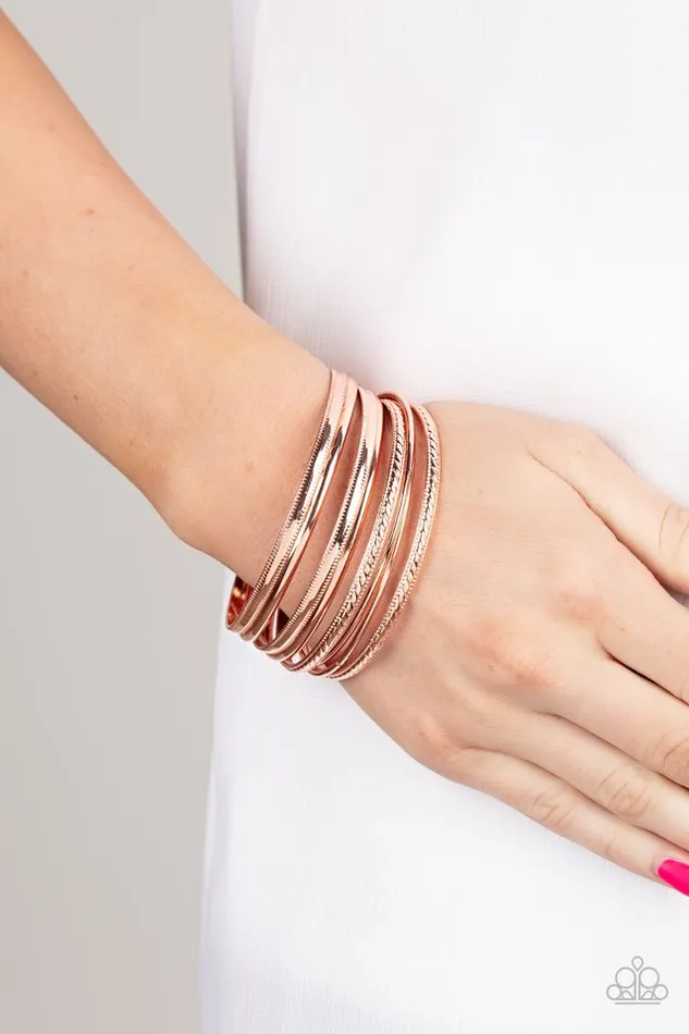 Paparazzi Jewelry Bracelets Paparazzi Bracelet Stackable Shimmer Copper