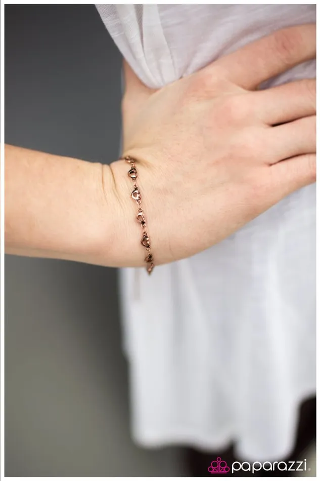 Paparazzi Jewelry Bracelets Paparazzi Bracelet Sweet Romance Copper