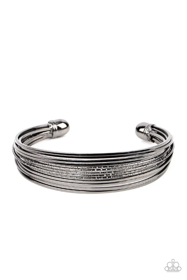 Paparazzi Jewelry Bracelets Paparazzi Bracelet This Girl is on WIRE Black Paparazzi Jewelry Bracelets Paparazzi Bracelet This Girl is on WIRE Black