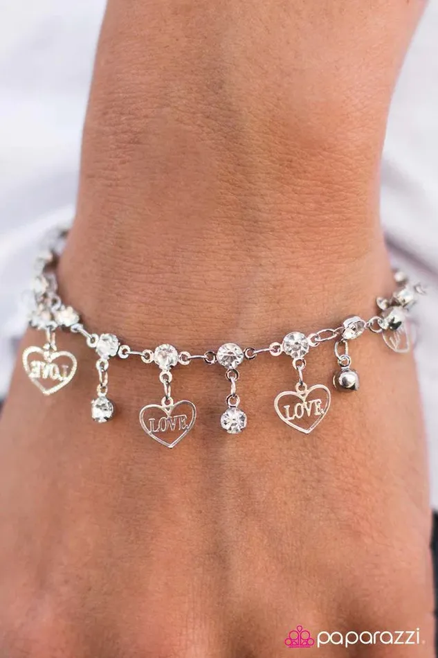 Paparazzi Jewelry Bracelets Paparazzi Bracelet Valentine Wishes White