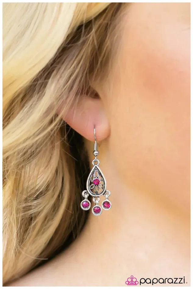 Paparazzi Jewelry Earrings Paparazzi Earring BEAM All You Can BEAM Pink