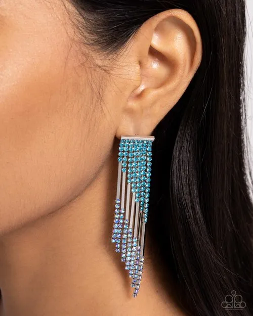 Paparazzi Jewelry Earrings Paparazzi Earring Careless Cascade Blue