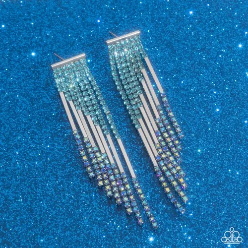 Paparazzi Jewelry Earrings Paparazzi Earring Careless Cascade Blue Paparazzi Jewelry Earrings Paparazzi Earring Careless Cascade Blue