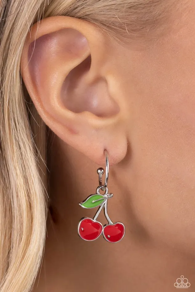 Paparazzi Jewelry Earrings Paparazzi Earring Cherry Caliber Red