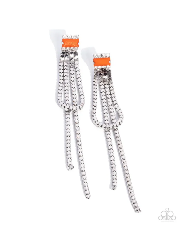 Paparazzi Jewelry Earrings Paparazzi Earring Classy Curves Orange Paparazzi Jewelry Earrings Paparazzi Earring Classy Curves Orange