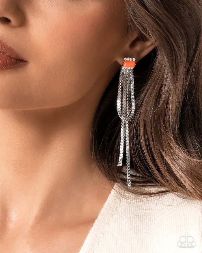 Paparazzi Jewelry Earrings Paparazzi Earring Classy Curves Orange Paparazzi Jewelry Earrings Paparazzi Earring Classy Curves Orange