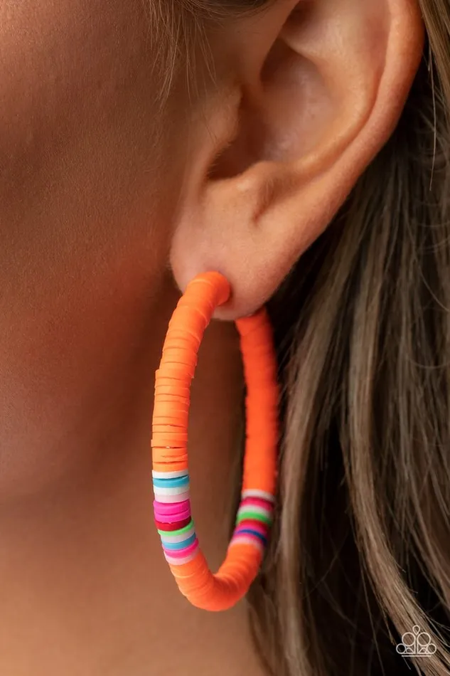 Paparazzi Jewelry Earrings Paparazzi Earring Colorfully Contagious Orange