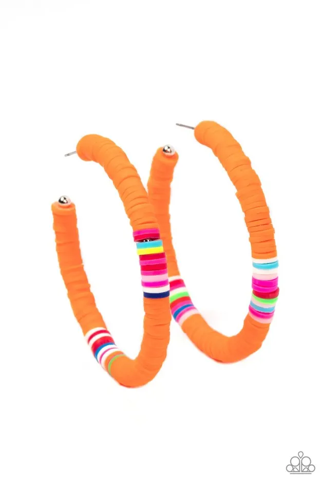 Paparazzi Jewelry Earrings Paparazzi Earring Colorfully Contagious Orange Paparazzi Jewelry Earrings Paparazzi Earring Colorfully Contagious Orange