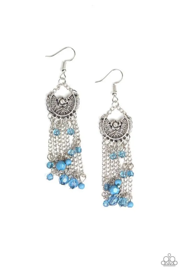 Paparazzi Jewelry Earrings Paparazzi Earring Daisy Daydream Blue