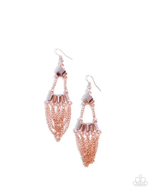 Paparazzi Jewelry Earrings Paparazzi Earring Fringe Fantasy Copper Paparazzi Jewelry Earrings Paparazzi Earring Fringe Fantasy Copper