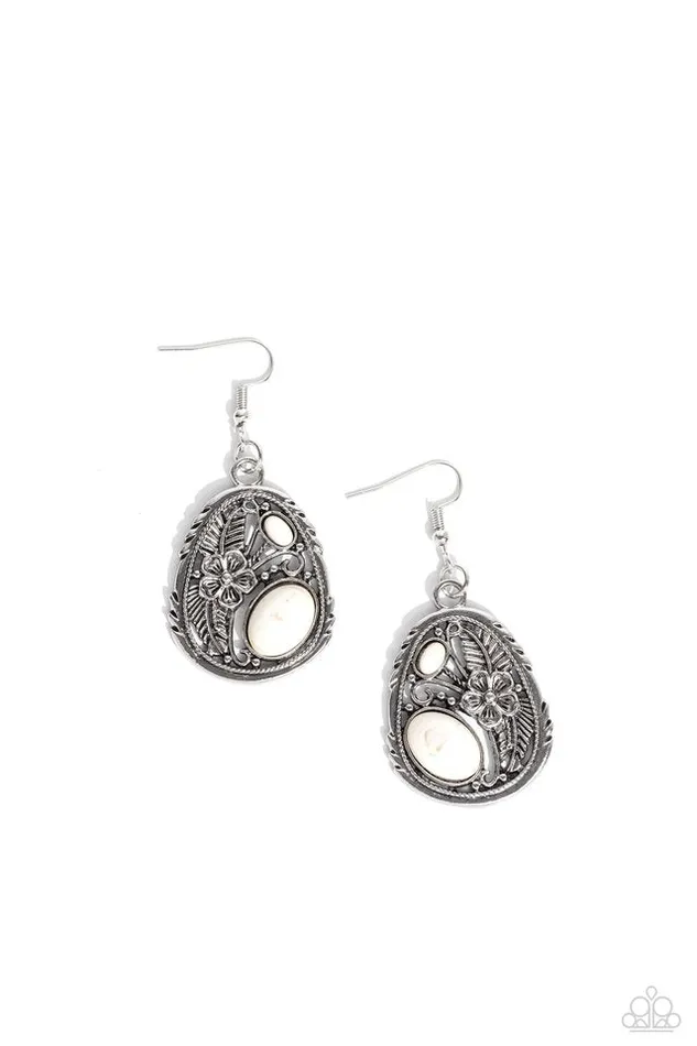 Paparazzi Jewelry Earrings Paparazzi Earring Hibiscus Harvest White Paparazzi Jewelry Earrings Paparazzi Earring Hibiscus Harvest White