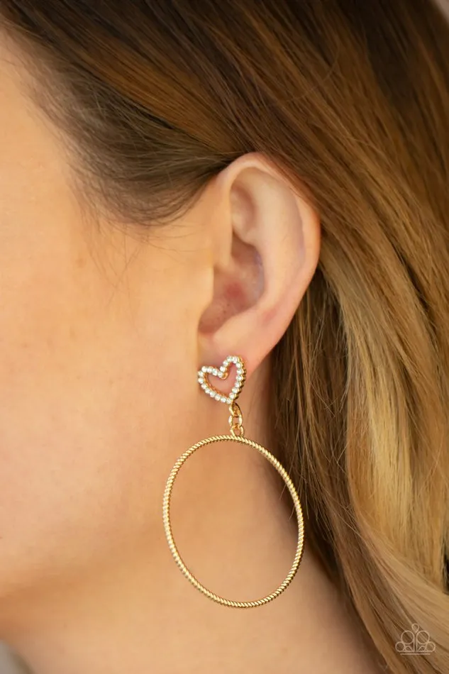 Paparazzi Jewelry Earrings Paparazzi Earring Love Your Curves Gold