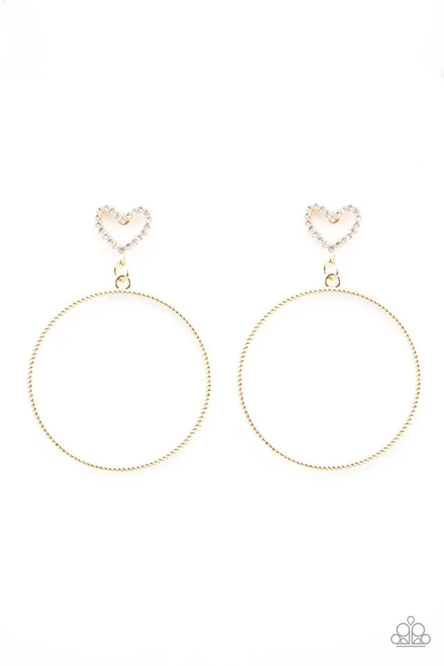 Paparazzi Jewelry Earrings Paparazzi Earring Love Your Curves Gold Paparazzi Jewelry Earrings Paparazzi Earring Love Your Curves Gold