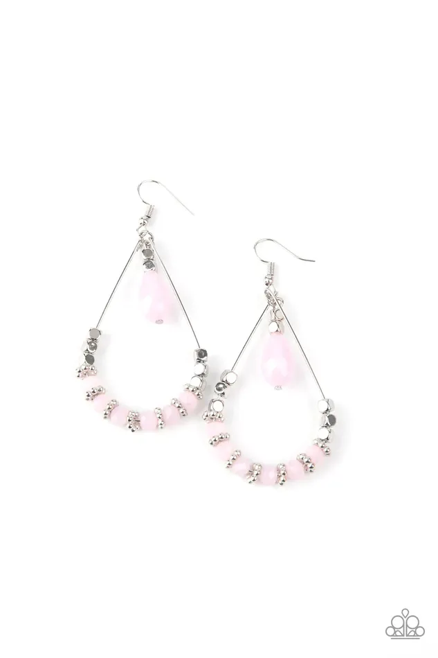 Paparazzi Jewelry Earrings Paparazzi Earring Lovely Lucidity Pink