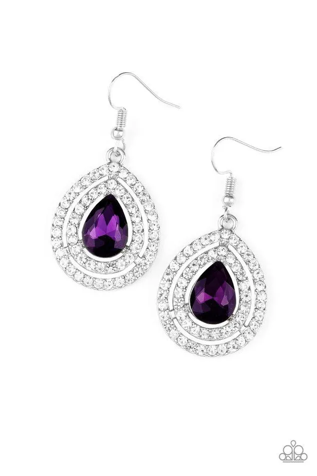 Paparazzi Jewelry Earrings Paparazzi Earring Millionaire Debonair Purple