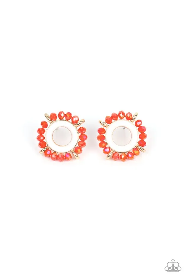 Paparazzi Jewelry Earrings Paparazzi Earring Nautical Notion Orange