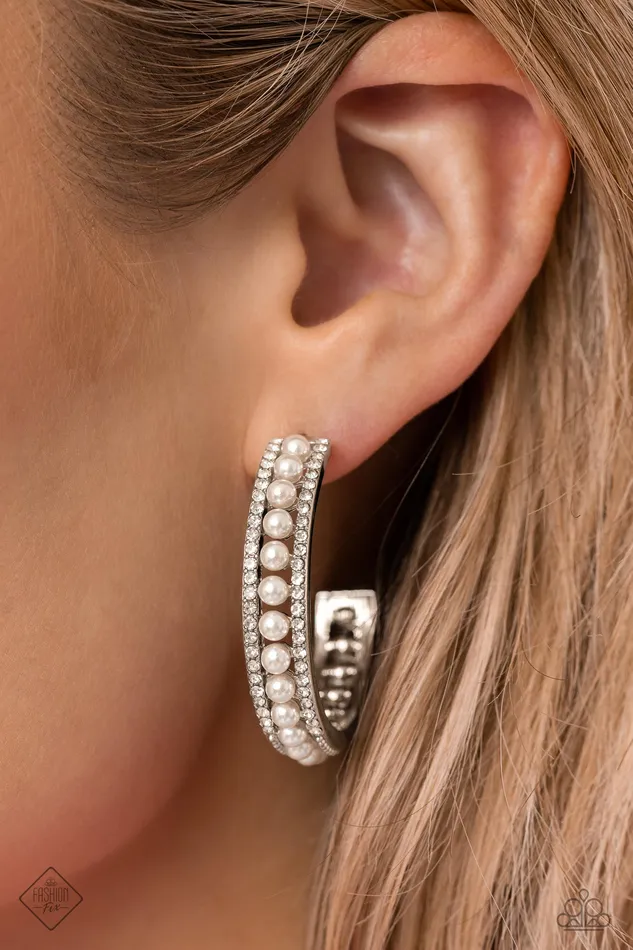 Paparazzi Jewelry Earrings Paparazzi Earring Pearl Happy White