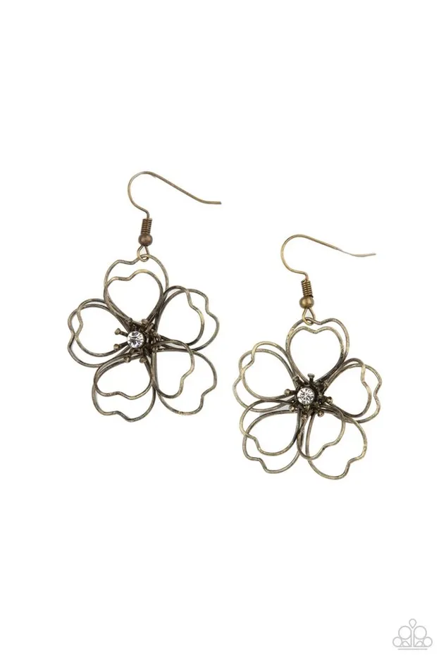 Paparazzi Jewelry Earrings Paparazzi Earring Petal Power Brass Paparazzi Jewelry Earrings Paparazzi Earring Petal Power Brass