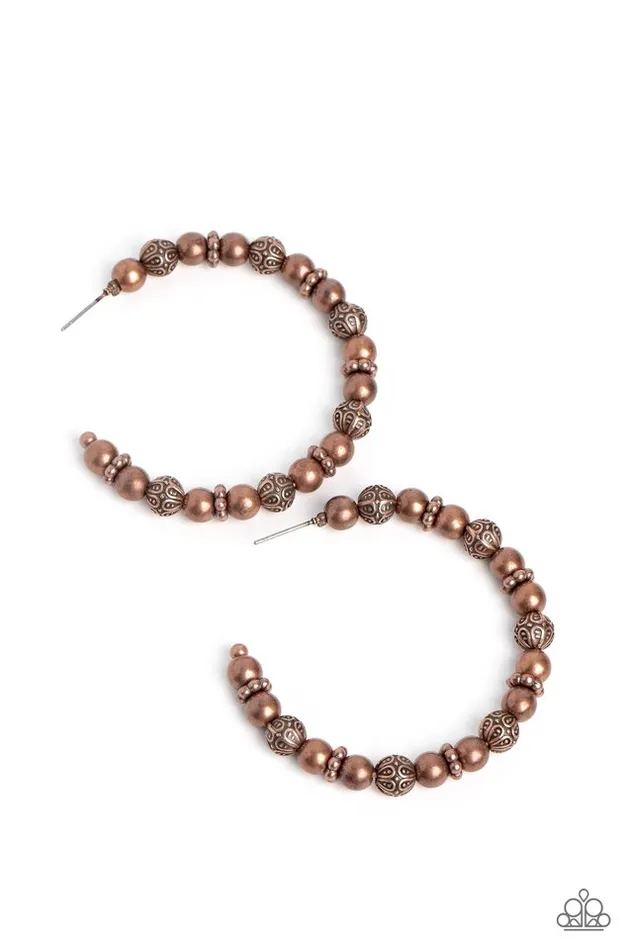 Paparazzi Jewelry Earrings Paparazzi Earring Rebuilt Ruins Copper Paparazzi Jewelry Earrings Paparazzi Earring Rebuilt Ruins Copper
