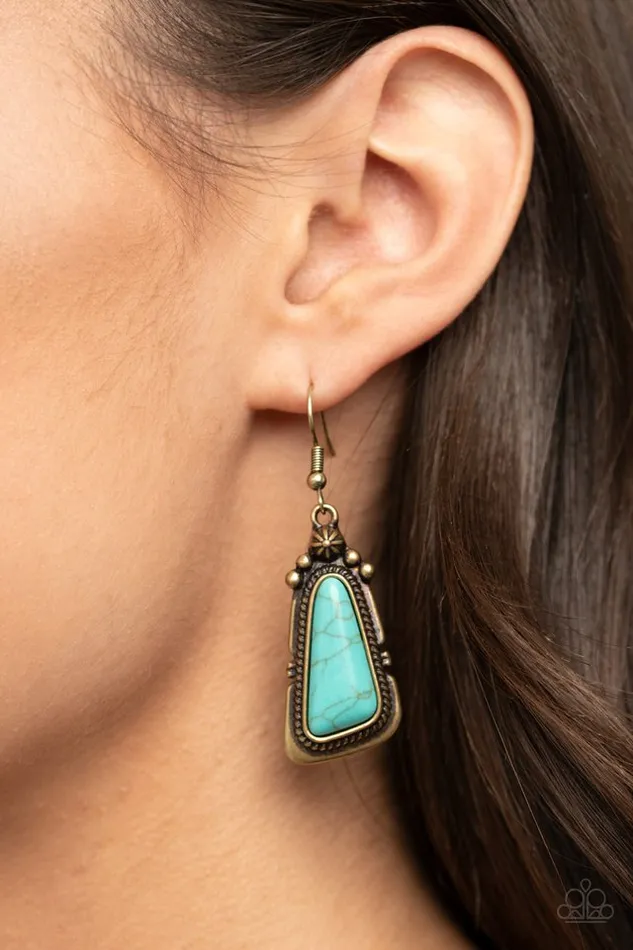 Paparazzi Jewelry Earrings Paparazzi Earring Sahara Solitude Brass