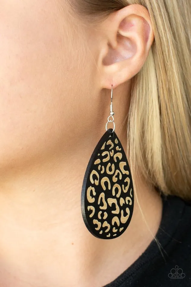 Paparazzi Jewelry Earrings Paparazzi Earring Suburban Jungle Black