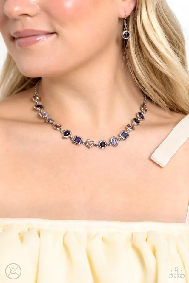 Paparazzi Jewelry Necklaces Paparazzi Necklace Abstract Admirer Purple