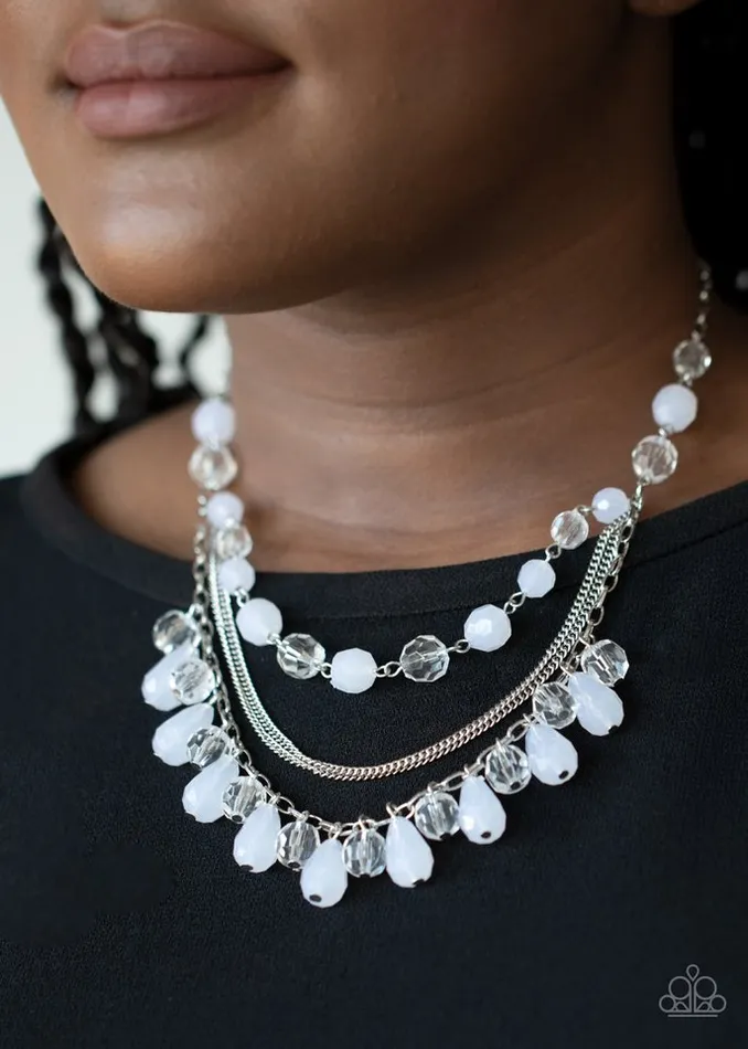 Paparazzi Jewelry Necklaces Paparazzi Necklace AweInspiring Iridescence White